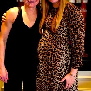 H&M leopard maternity dress
